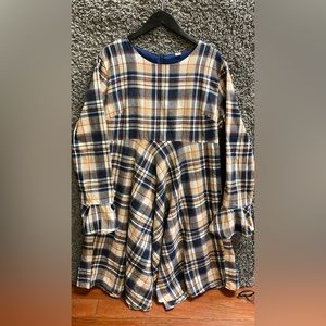 Navy plaid Mommy dress